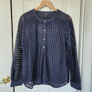 Banana Republic basket weave blouse with attached camisole